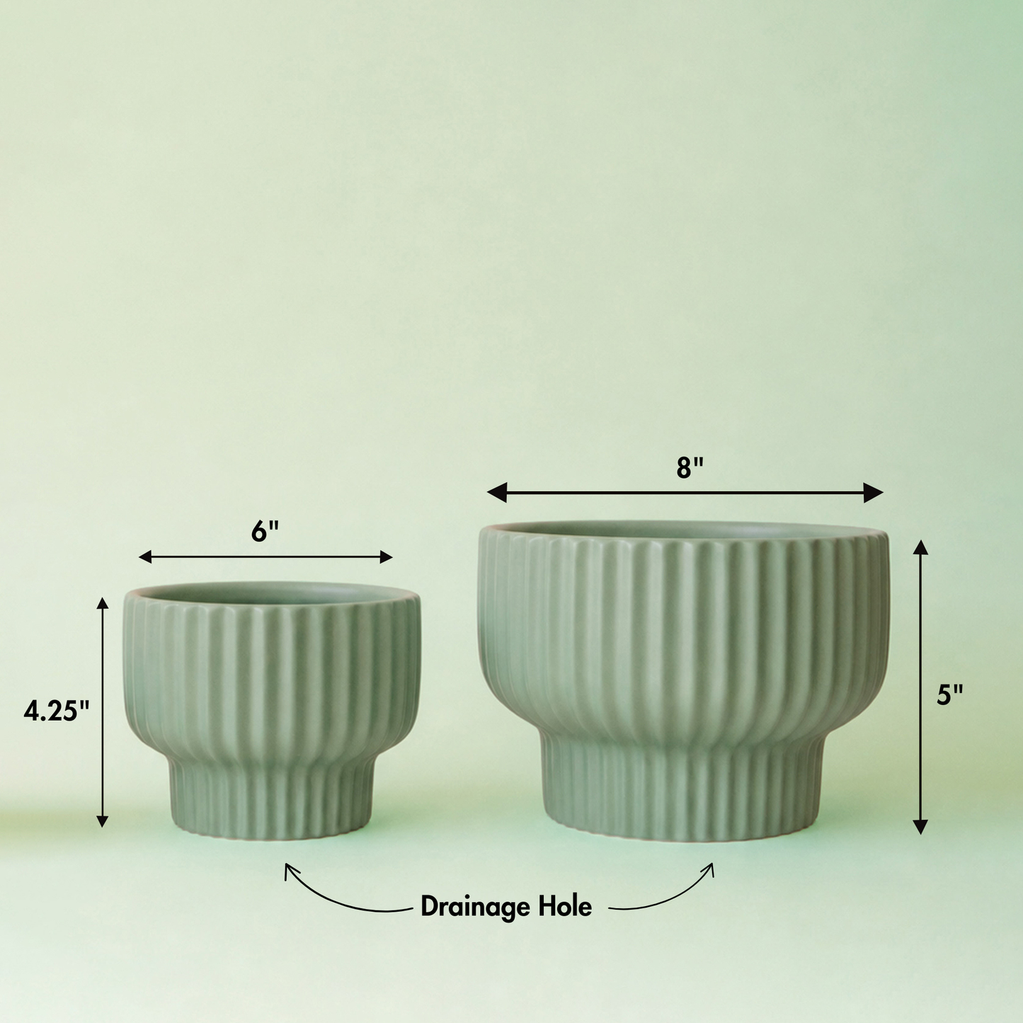 Presley Pedestal Planter | Jade