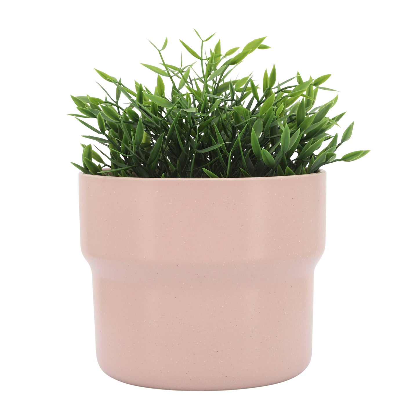 Planters Set of 3 - Pink Ceramic Round Mushroom, 7/9/10 in.