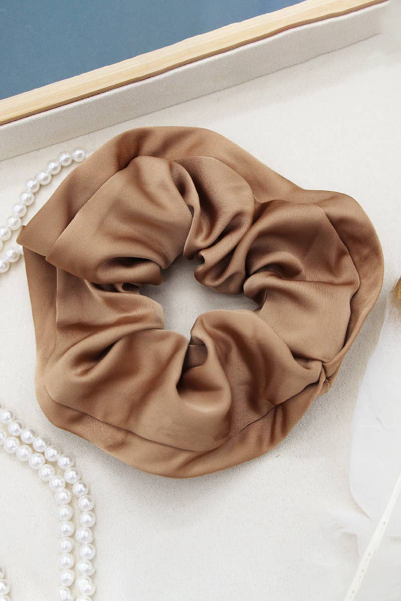 MALIST  SENSE SILK SOLID COLOR SCRUNCHIE_CWAHA0179