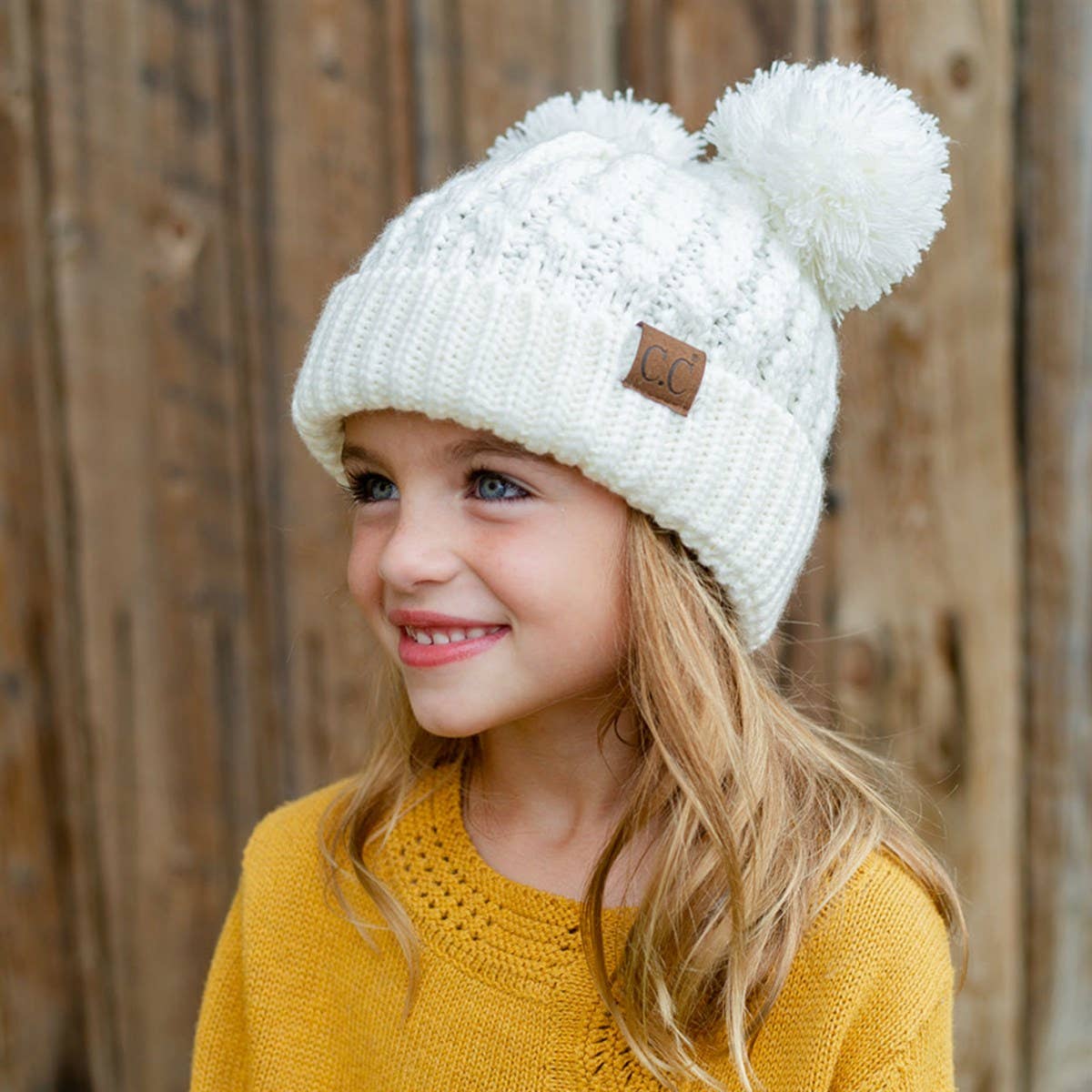 CC Kids Double Pom Beanie KIDS-24 HAT-60