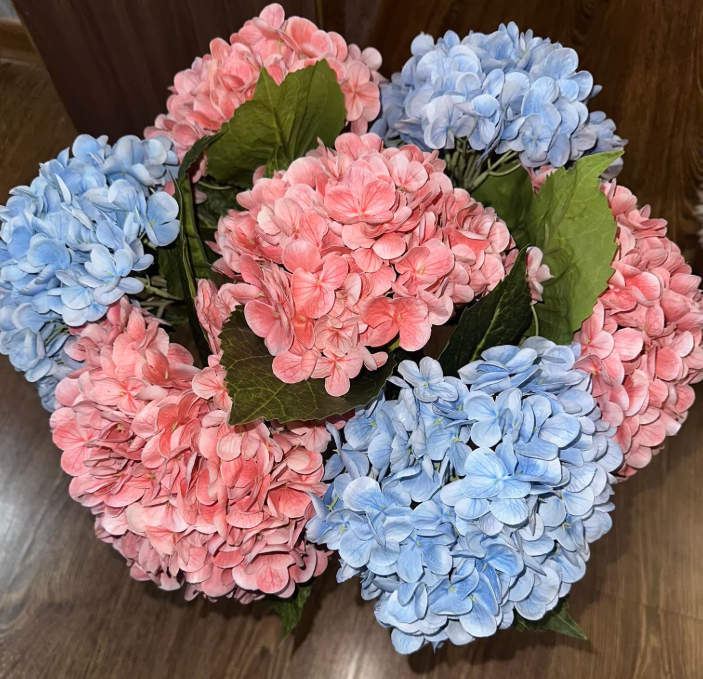 21''T Hydrangea Real Touch Fake Flower, Blooming Hydrangeas