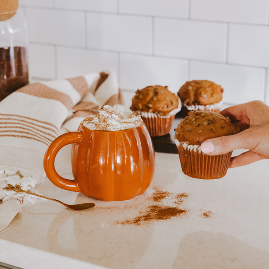 Orange Pumpkin Coffee Mug - Fall Decor & Gifts