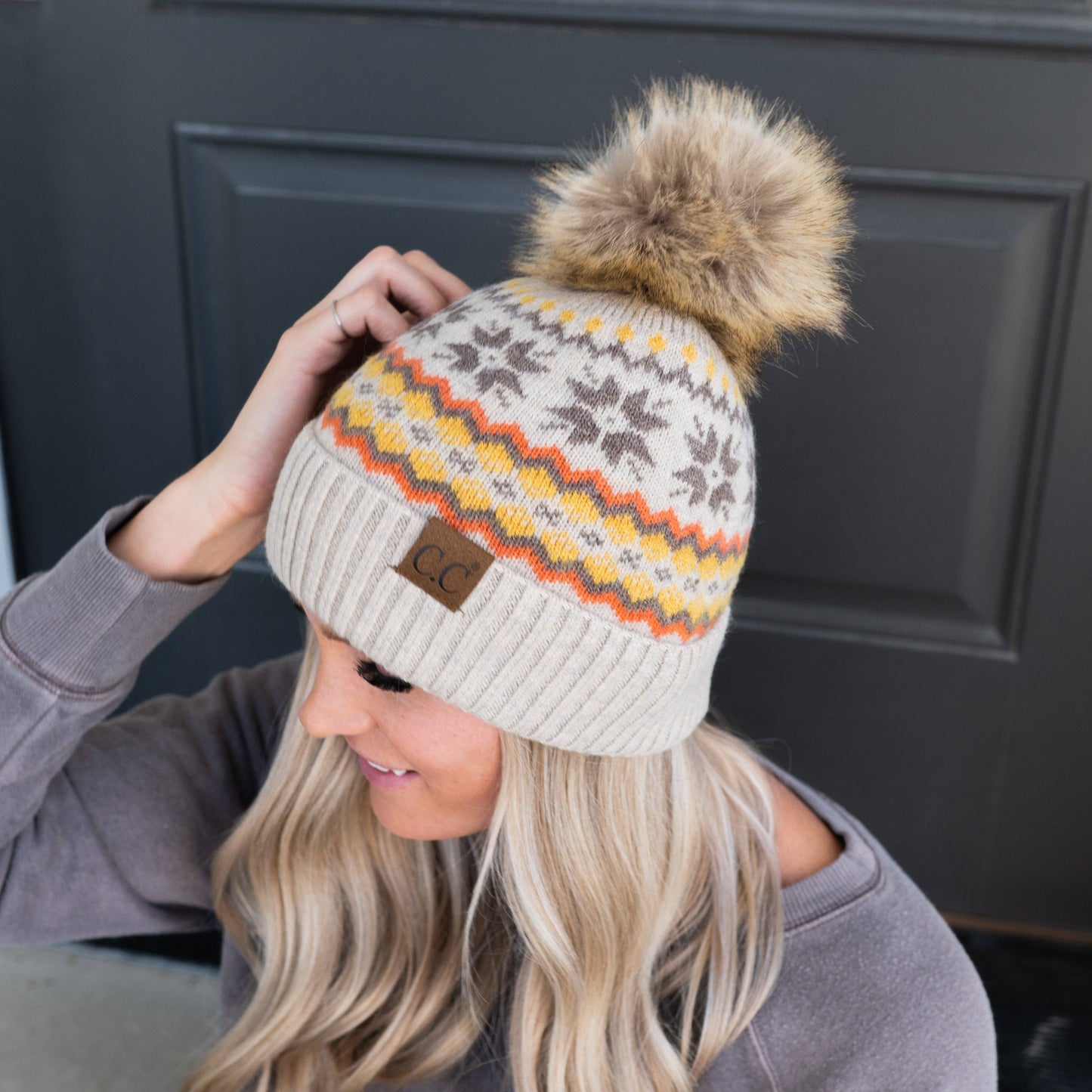 CC Nordic Fair Isle Beanie ( HAT-4029 )
