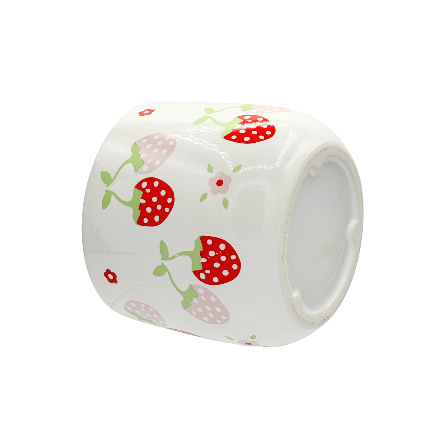 4.9"D Strawberry Round Ceramic Pot