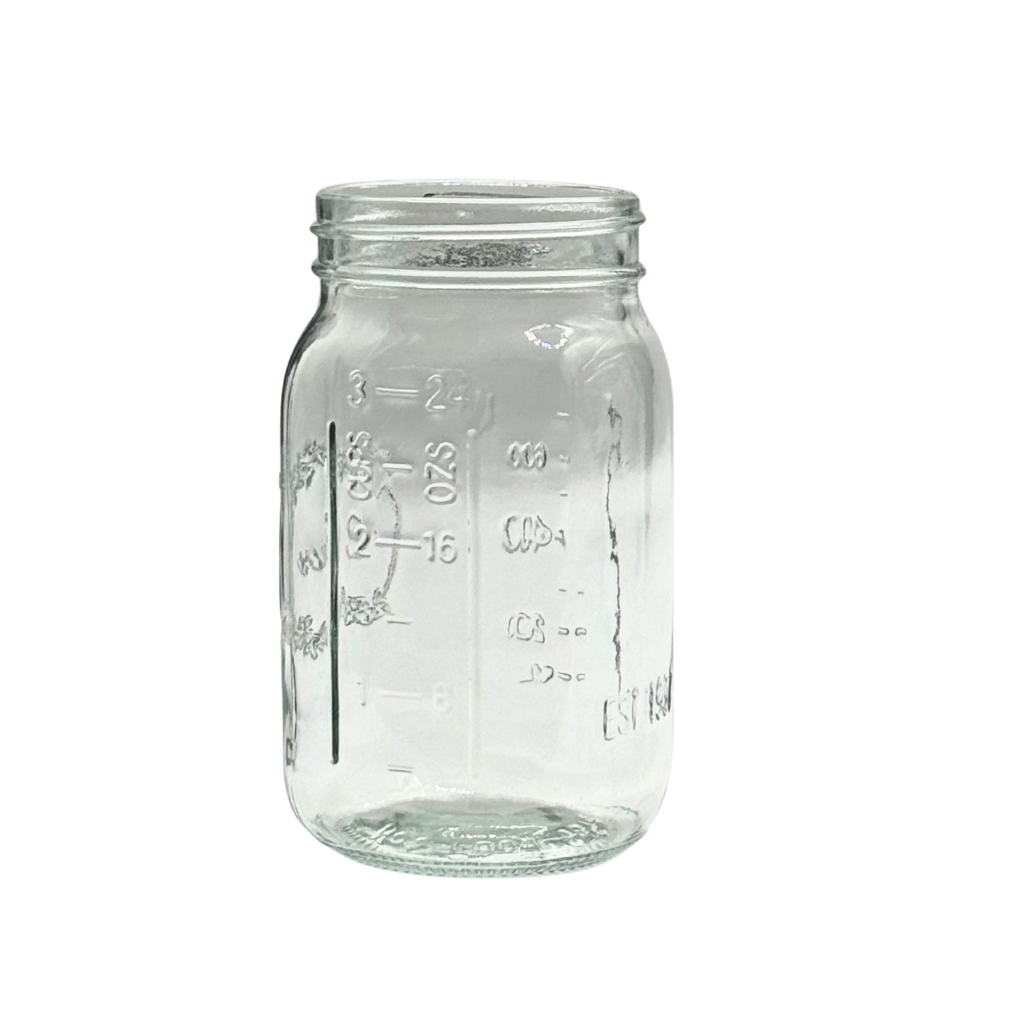 6.5"H Mason Jar Clear Glass Vase