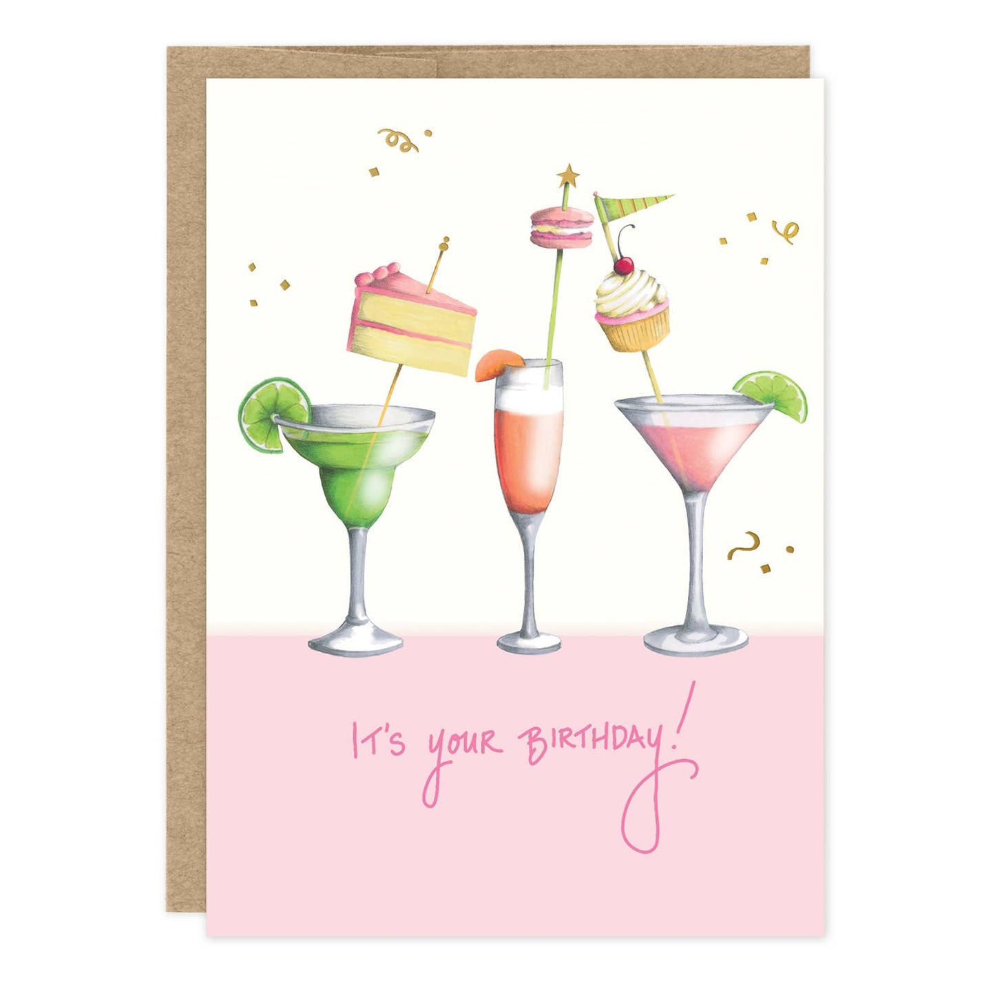 Cake Cocktails Birthday Card