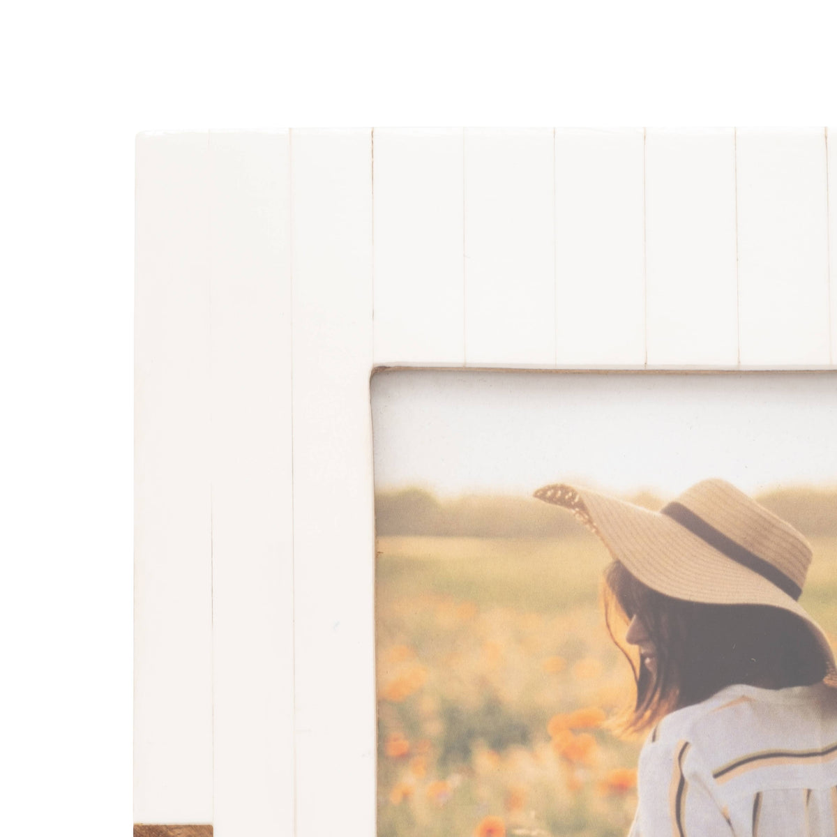 Resin 2-Toned Picture Frame - Natural/White, 5x7 in.