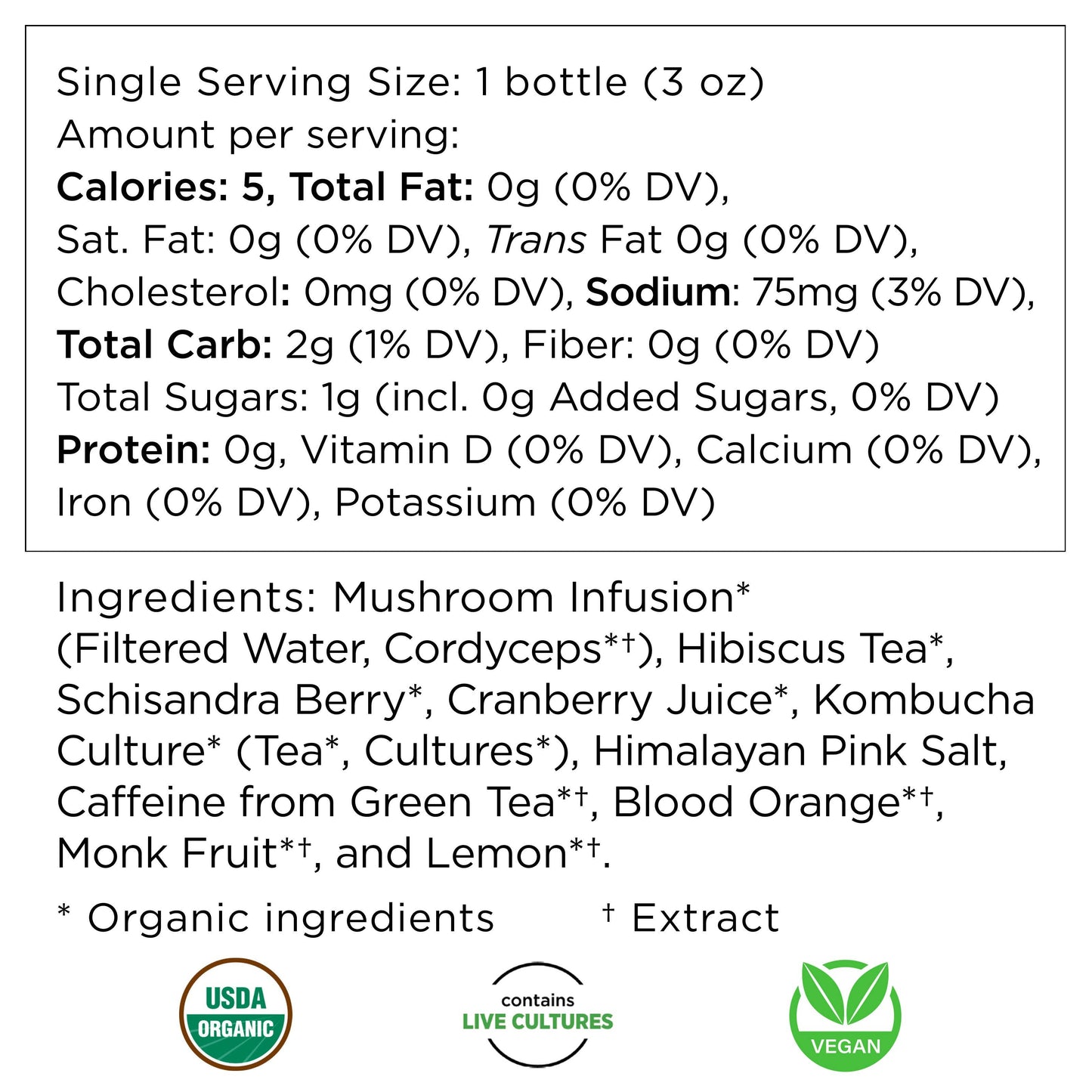 Energy Shot (Citrus Hibiscus)- w/ Cordyceps Mushroom