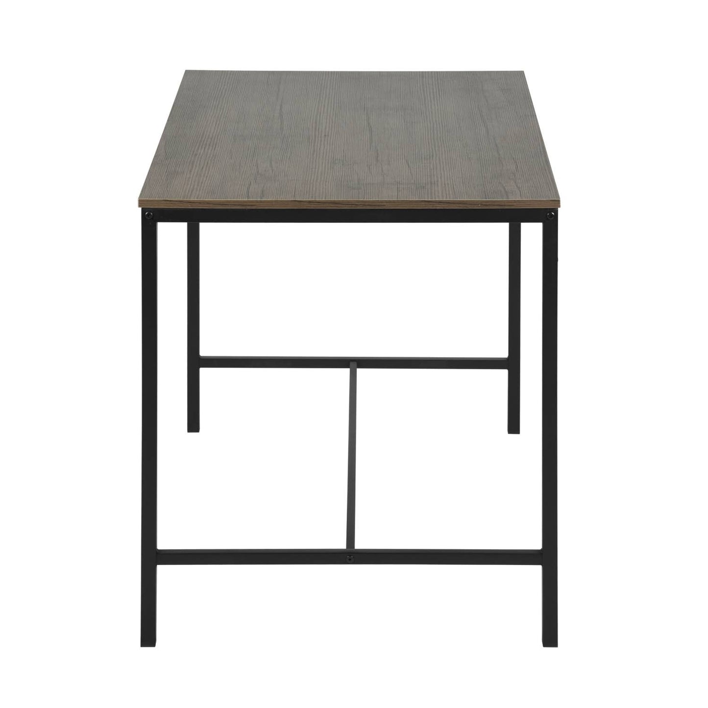Industrial Dining Table Set with Benches – Wood & Metal