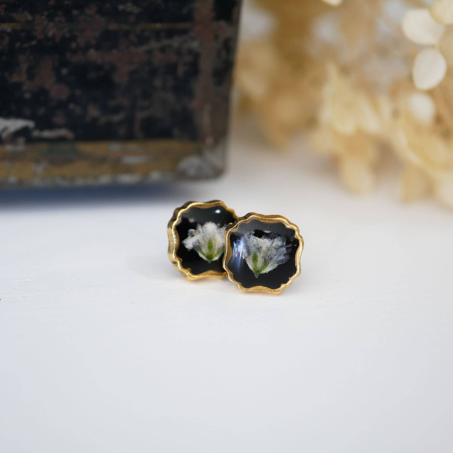 Heirloom Square Studs