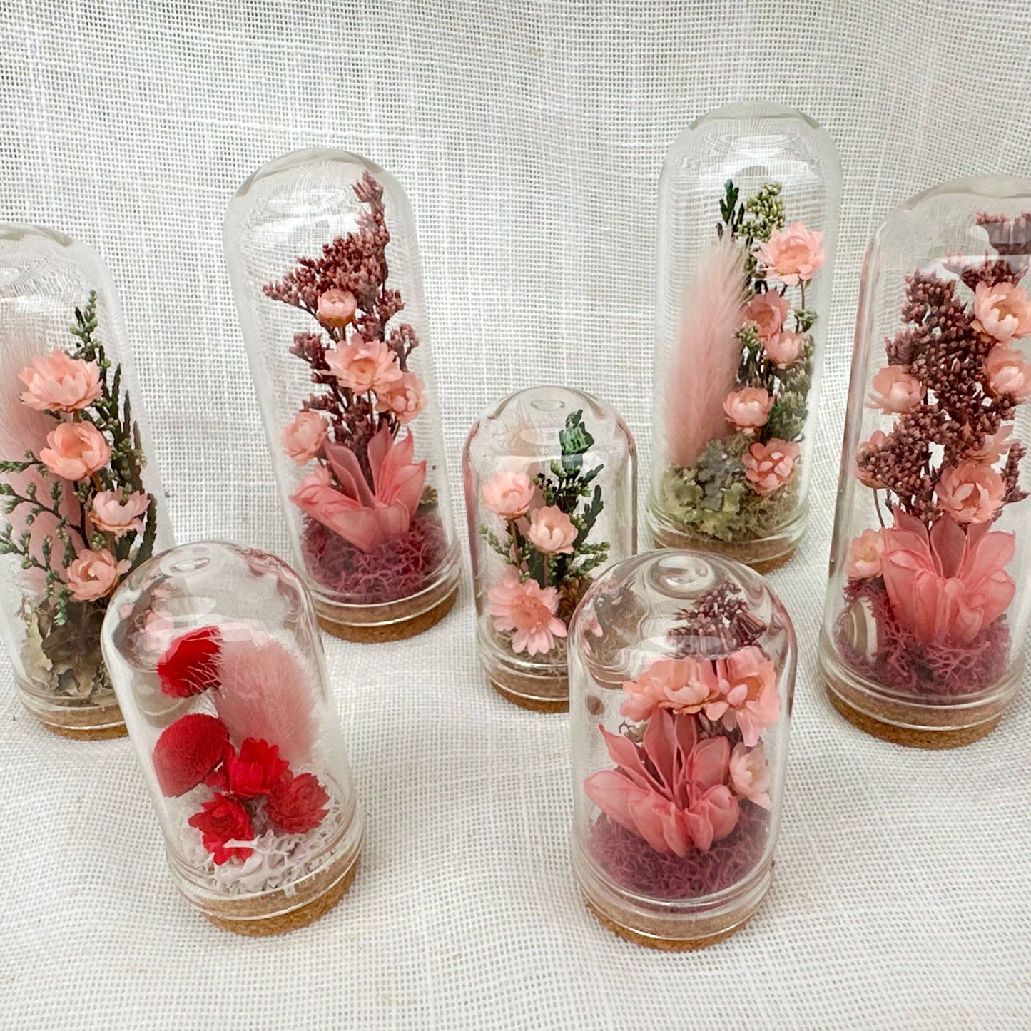 Valentine Mix Mini Terrarium Floral Cloche Apothecary Jar