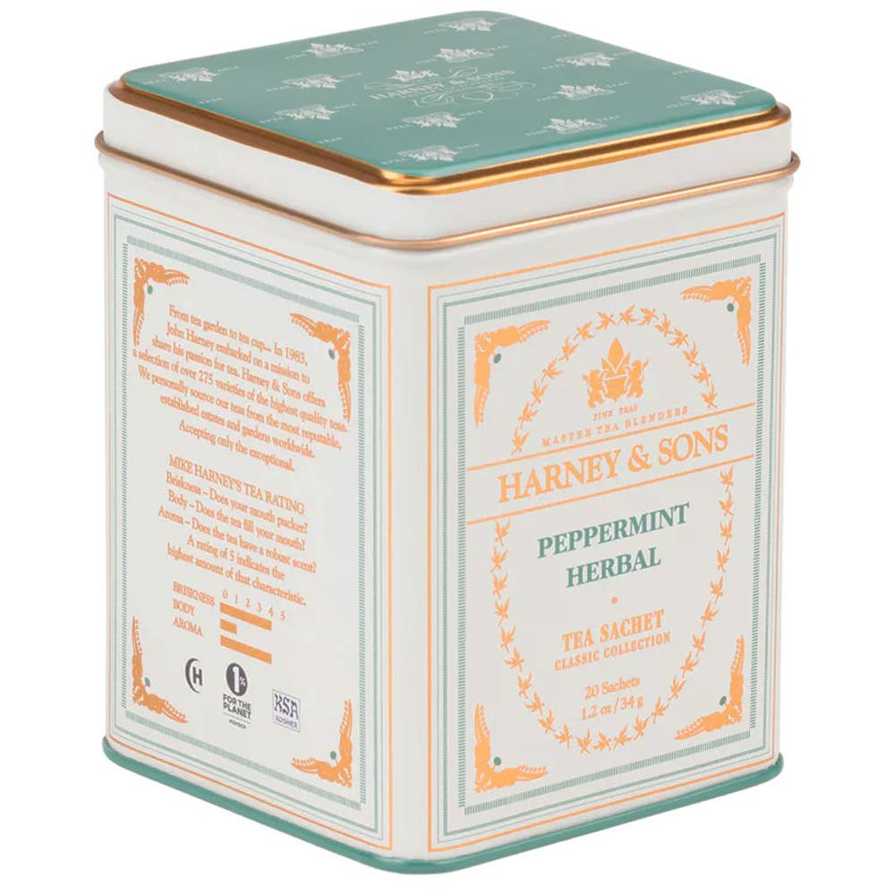 Harney & Sons Peppermint Herbal Tea - 20 Sachets per Tin