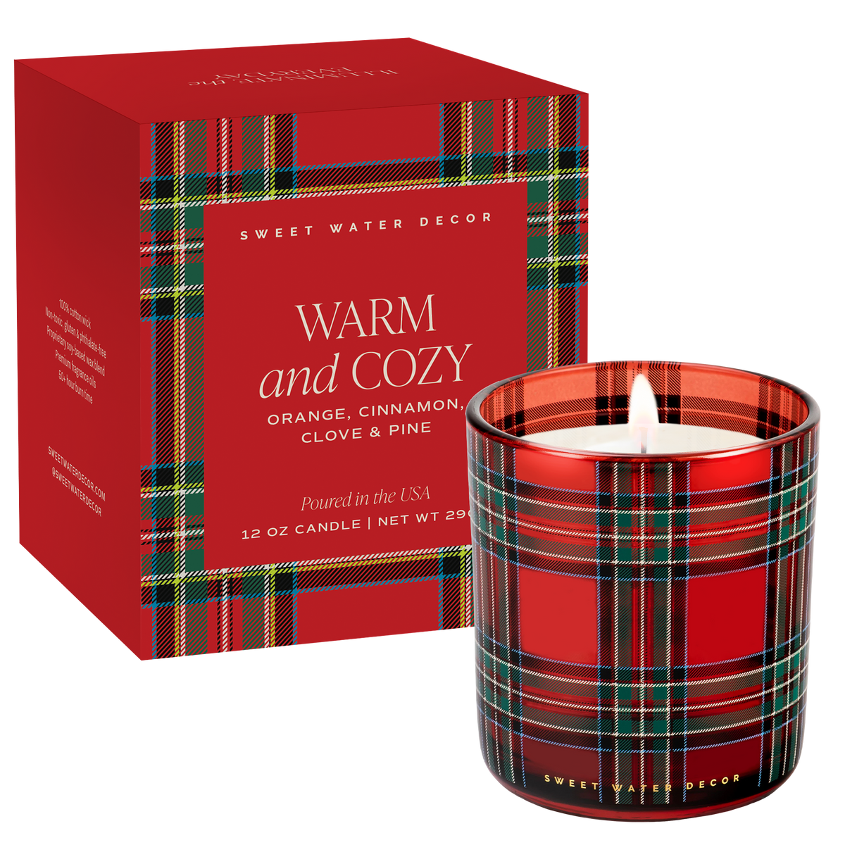 *NEW* Warm and Cozy 12 oz Boxed Soy Candle - Christmas Gifts