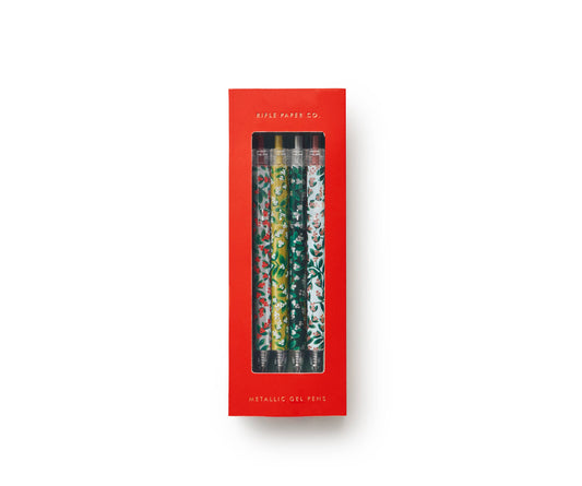 Mistletoe Metallic Gel Pen Set of 4