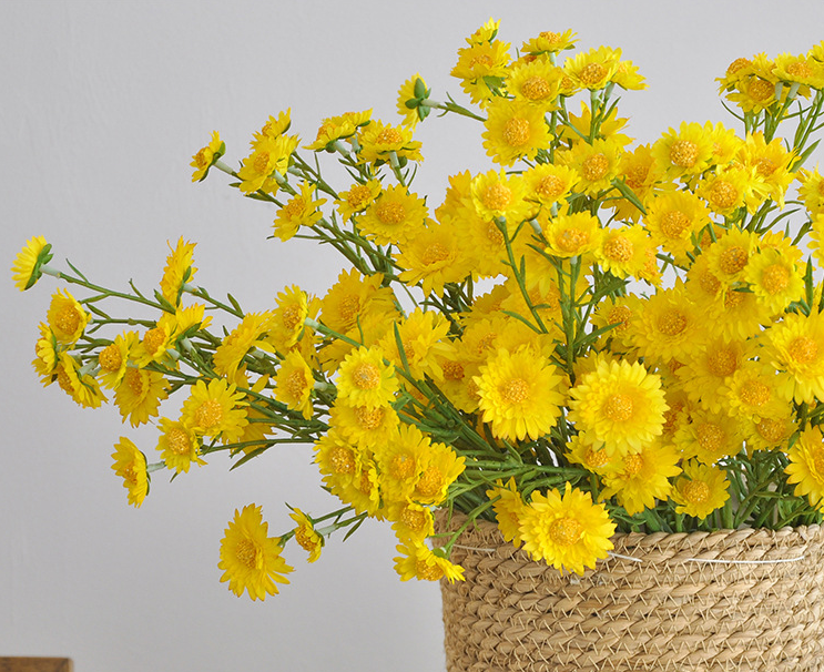 23''T Faux Mini Daisy Floral Stem, Autumn Daisies, Long Stem
