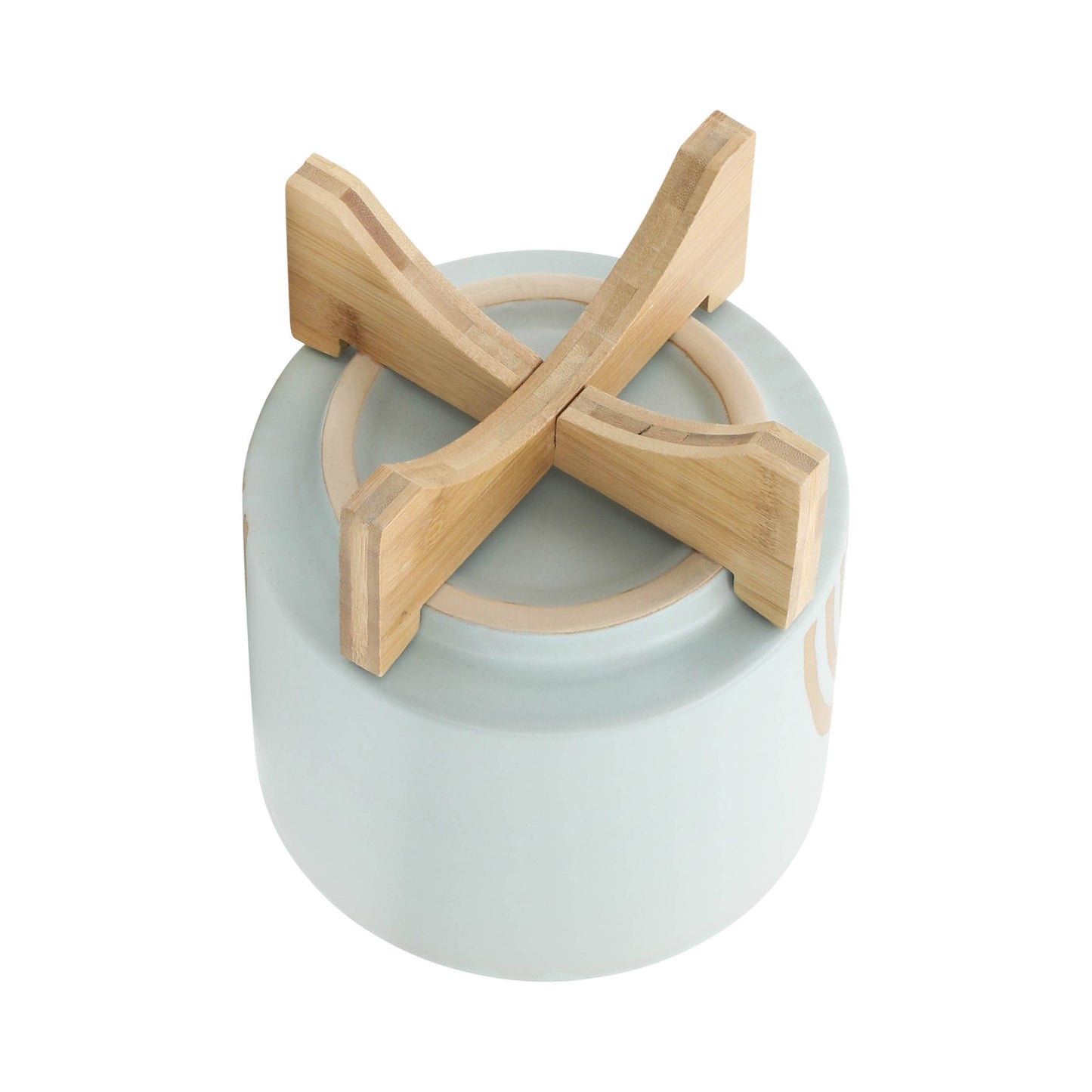 Planter Pots Set of 2 - Green Ceramic Arch Stand, 5/8 in.
