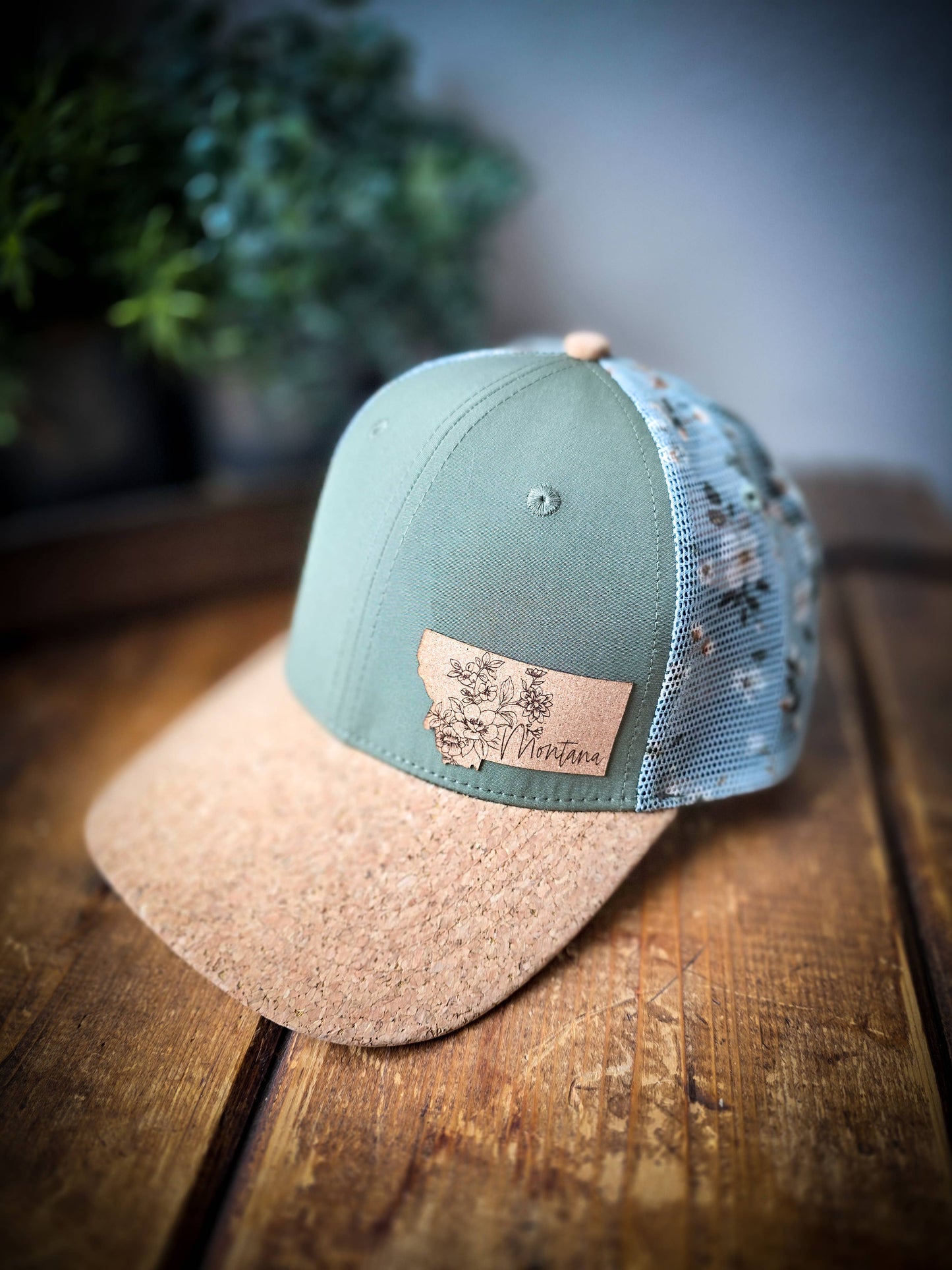 Green Floral Cork