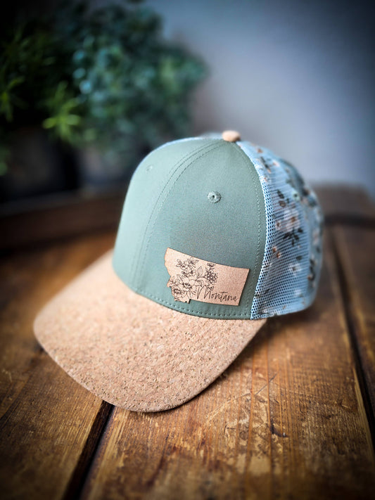 Green Floral Cork