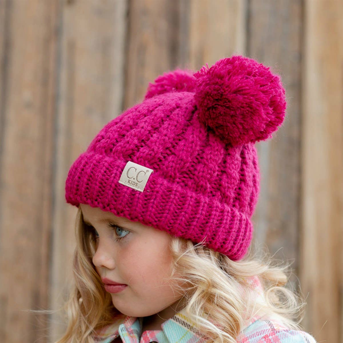 CC Kids Double Pom Beanie KIDS-24 HAT-60