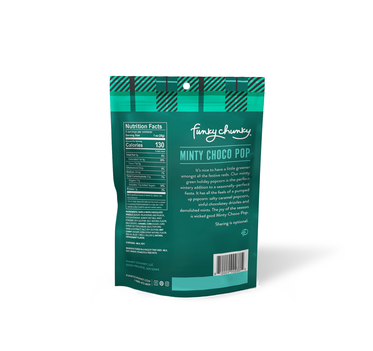 Minty Choco Pop | Holiday Popcorn | 5-ounce Bags