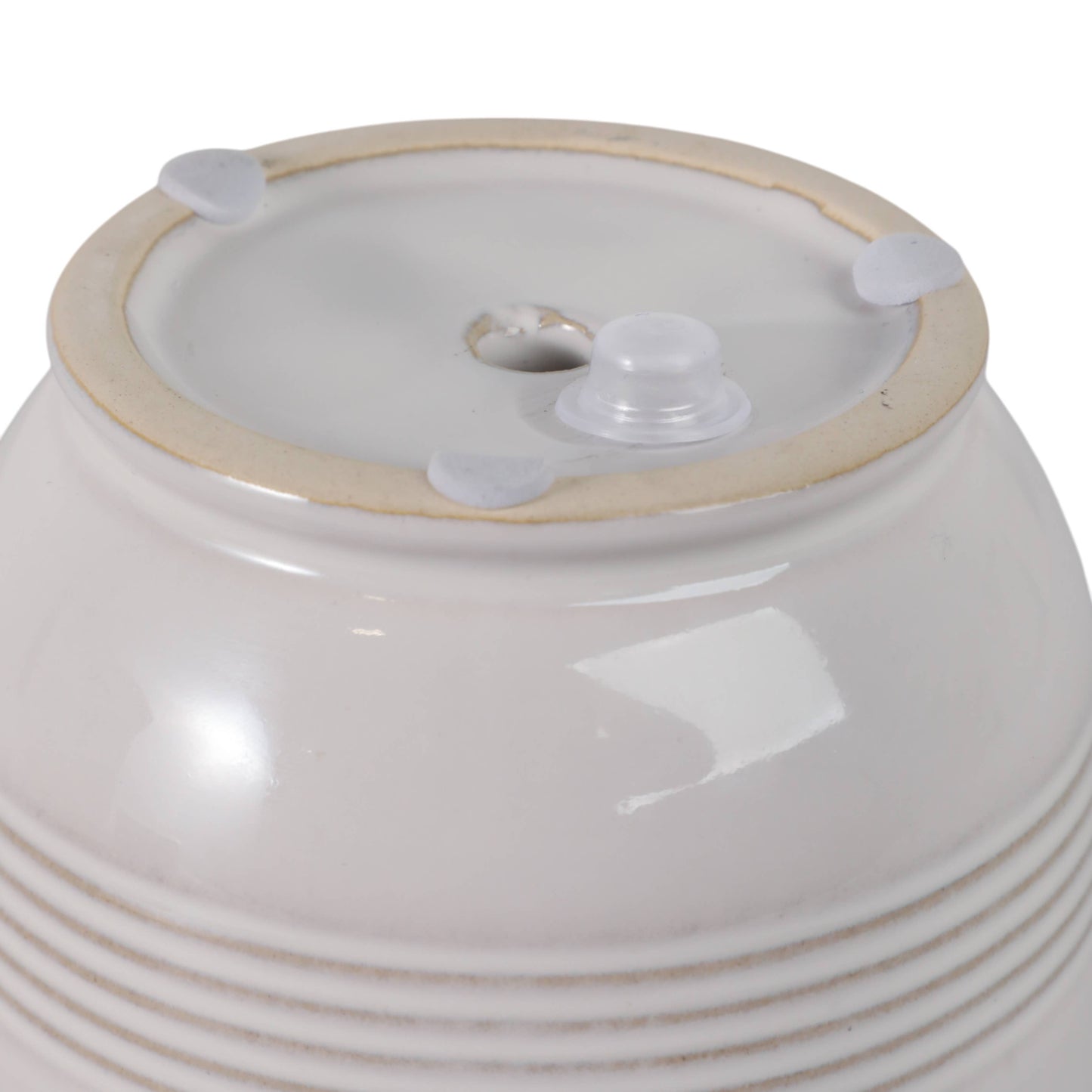 Ceramic Scalloped Rim Planters Set of 2 - Ivory, 6/8 in.