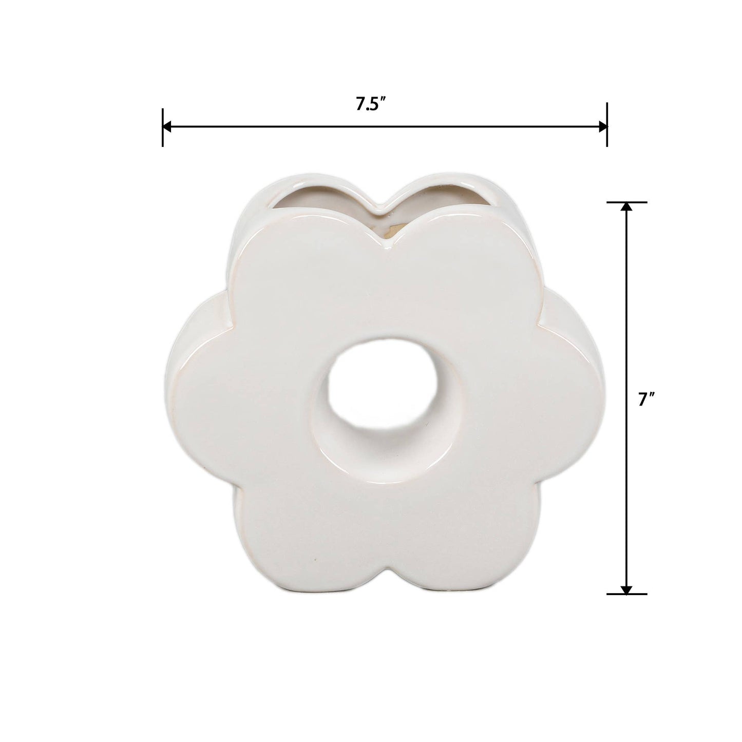 White Ceramic Flower Vase
