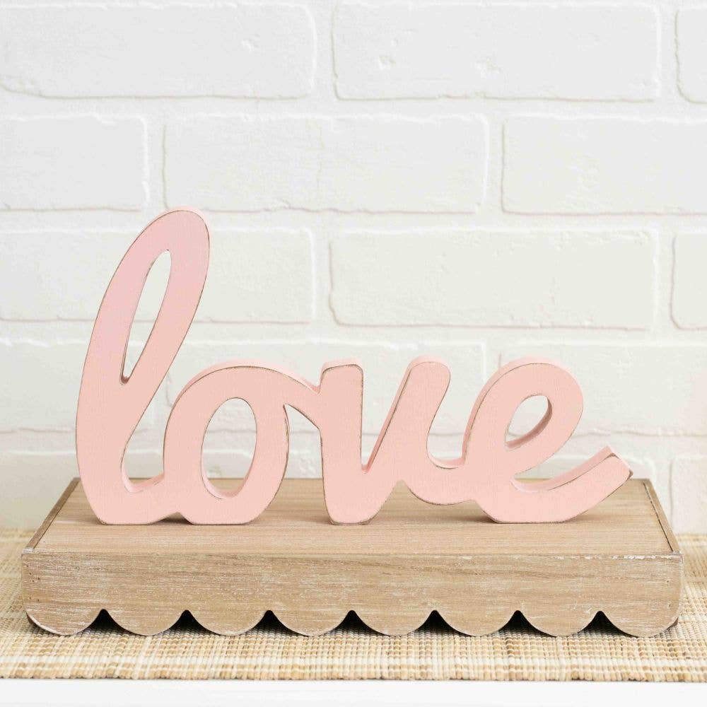 20170 - 12x7 wood cutout (LOVE) pink Valentine Decor