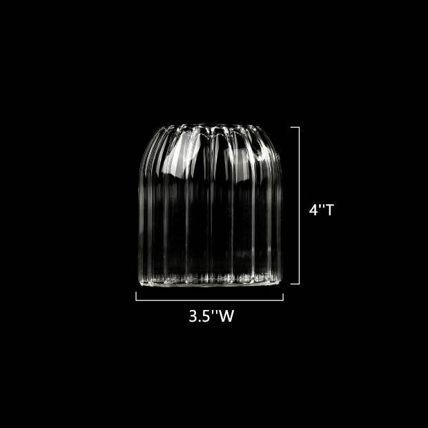 Stripes Clear Bud Vases, Borosilicate Light Weight Glass