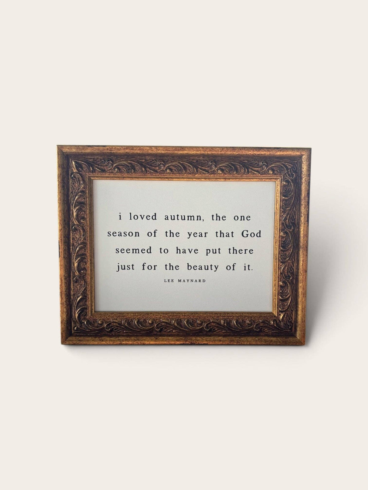 I Loved Autumn | Antique Gold Frame Wall Art