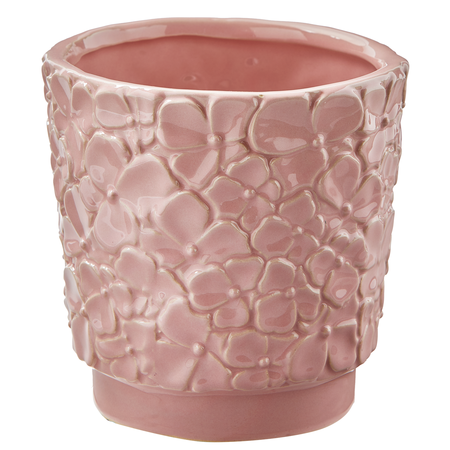 Blossom Planter Medium Pink Stoneware Spring