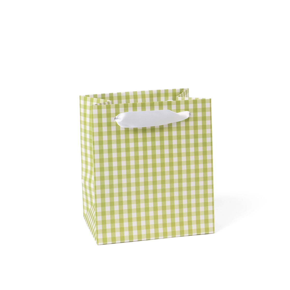 Green Gingham Gift Bag