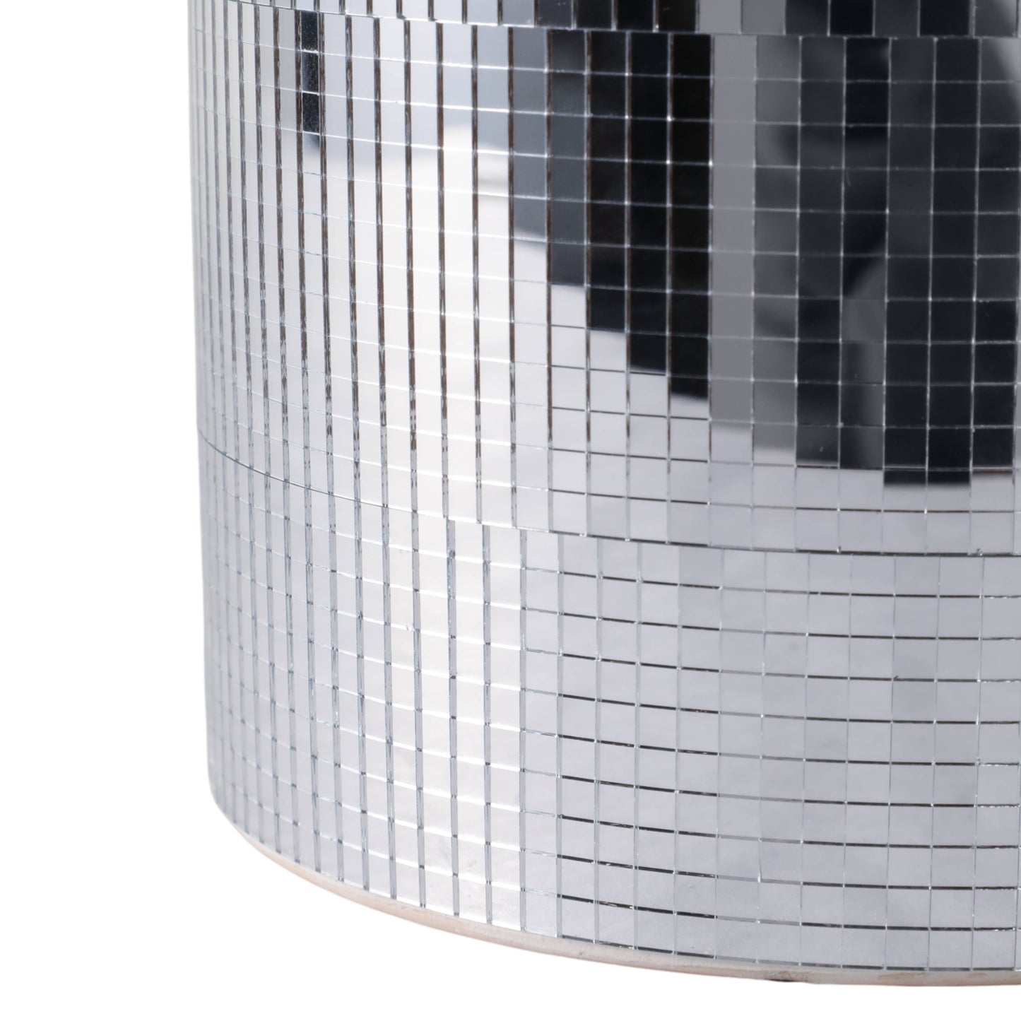 Planters Set of 2 - Silver Ceramic Disco Mirror, 6/7 in.