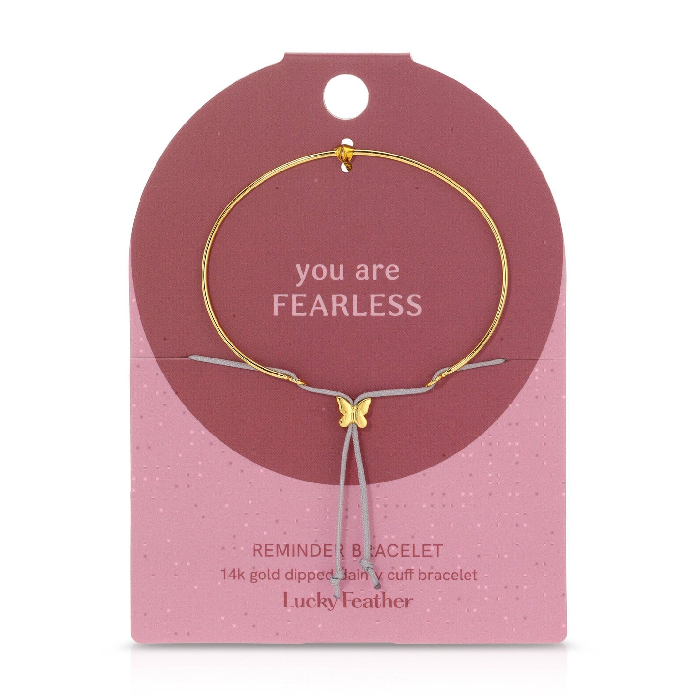 Reminder Bracelet (New) - Fearless (butterfly) - Gold