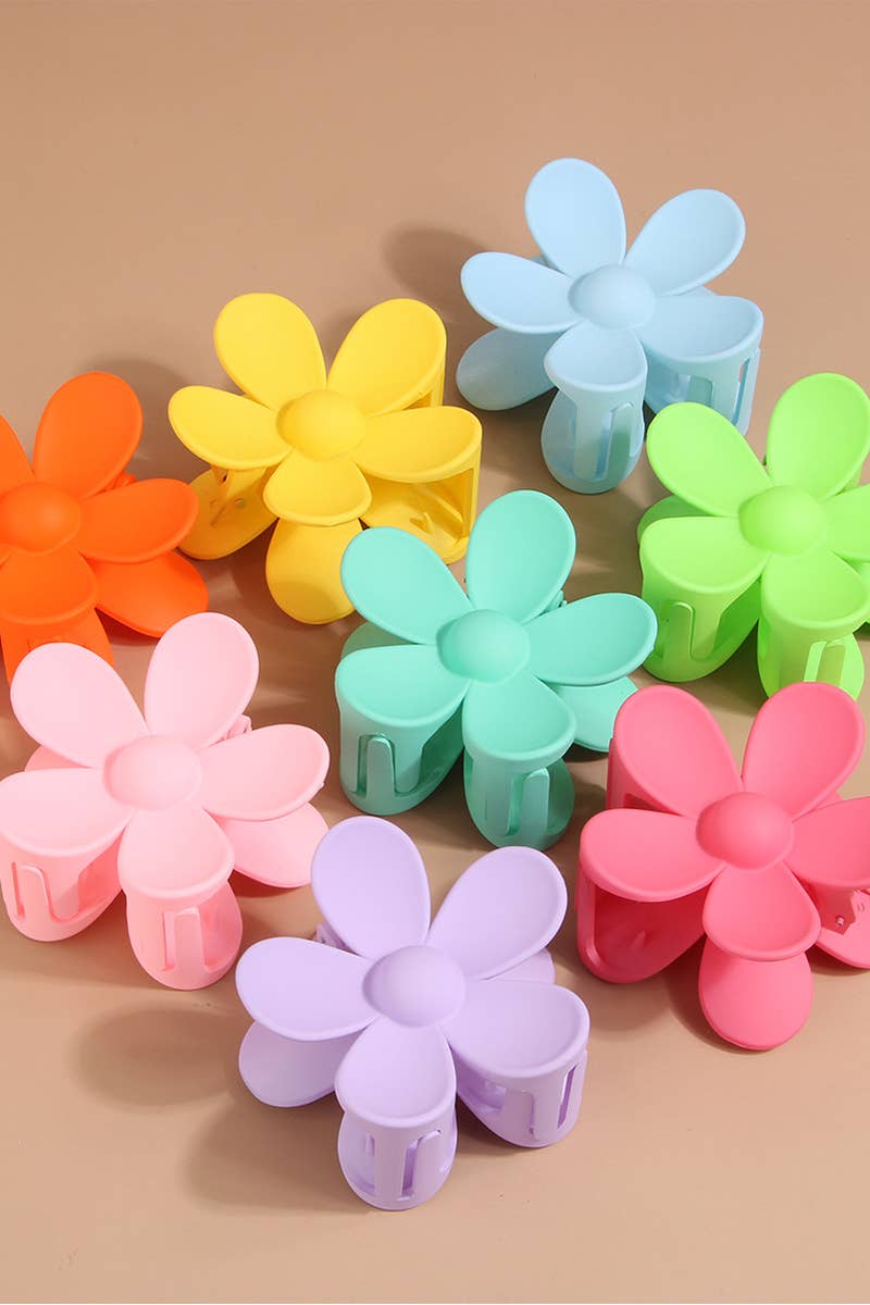 MATTE CUTE FLOWER HAIR CLAW CLIP_CWAHA0089