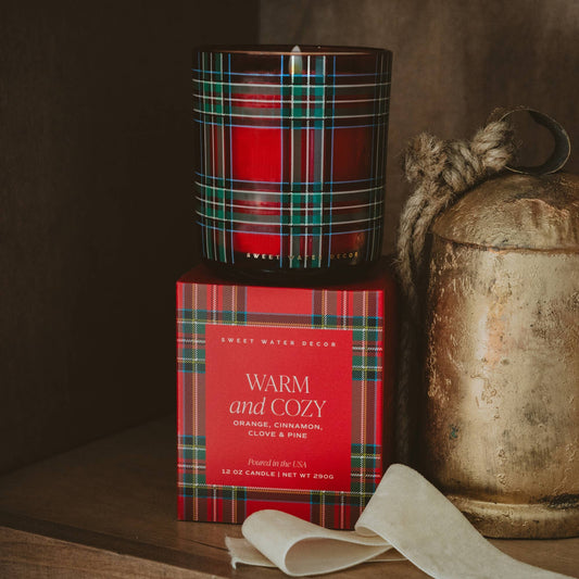 *NEW* Warm and Cozy 12 oz Boxed Soy Candle - Christmas Gifts