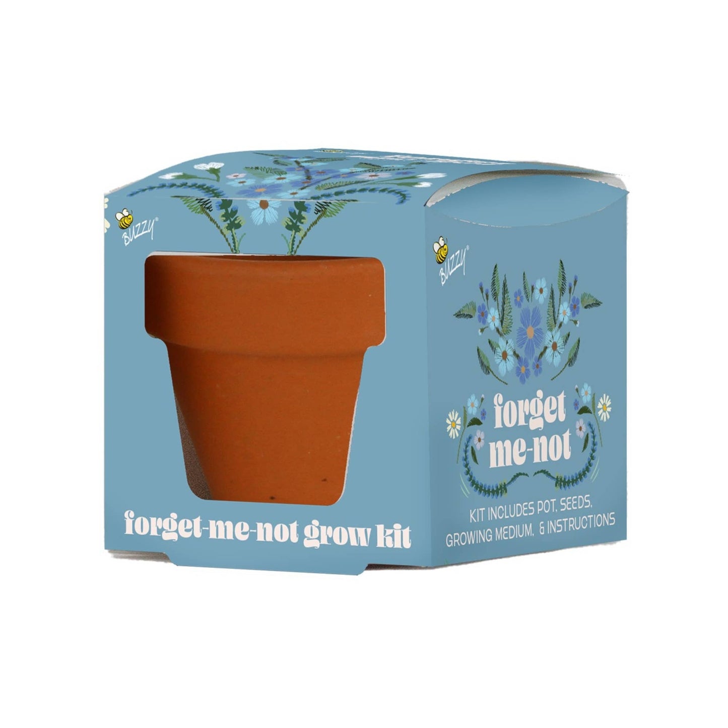 Mini Grow Pot Forget-Me-Not Kit | Indoor Flower Kit | Gift