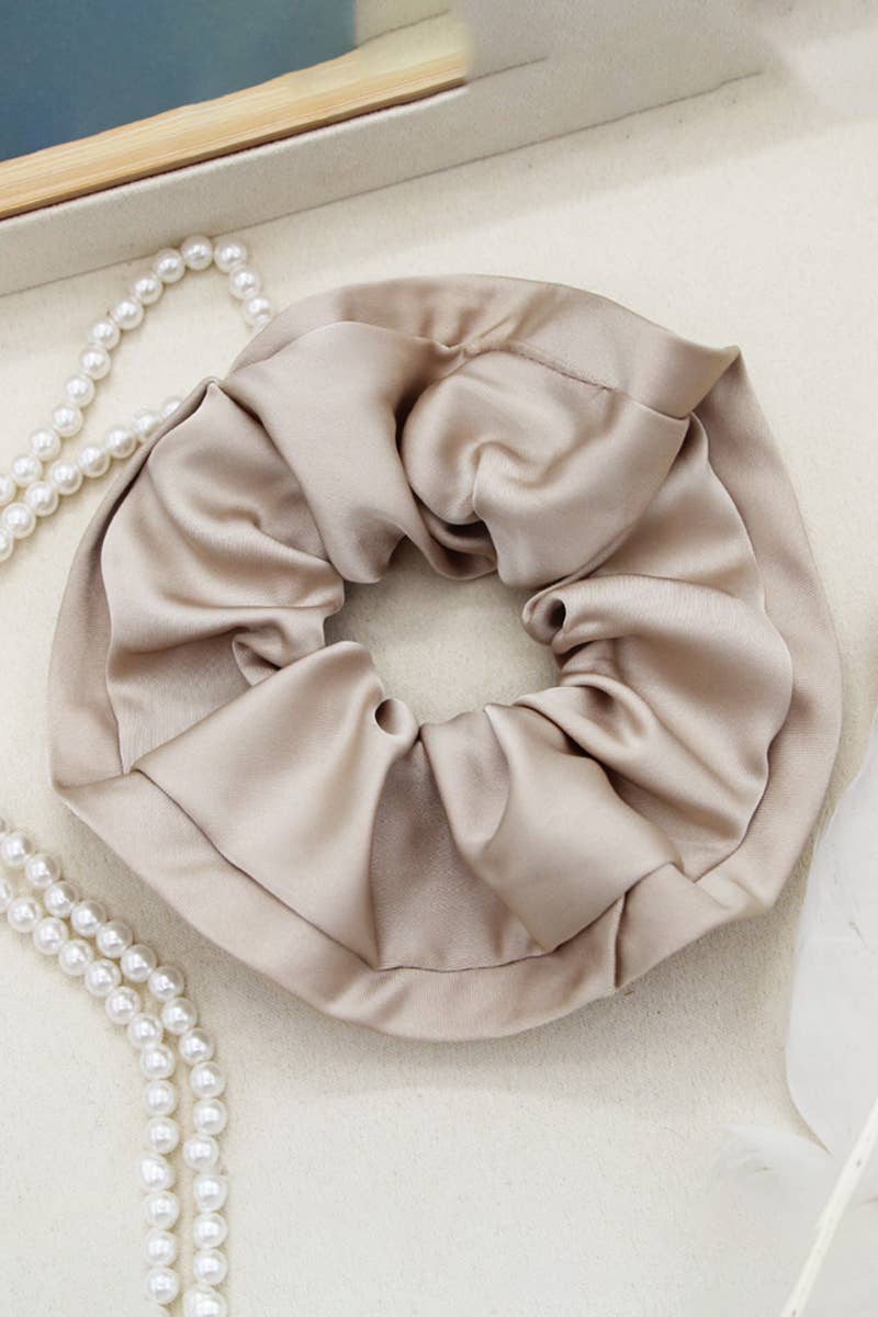 MALIST  SENSE SILK SOLID COLOR SCRUNCHIE_CWAHA0179