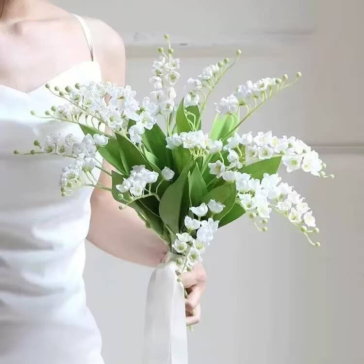 15''T Faux Lily of The Valley Flower, Tiny Wild Flowers