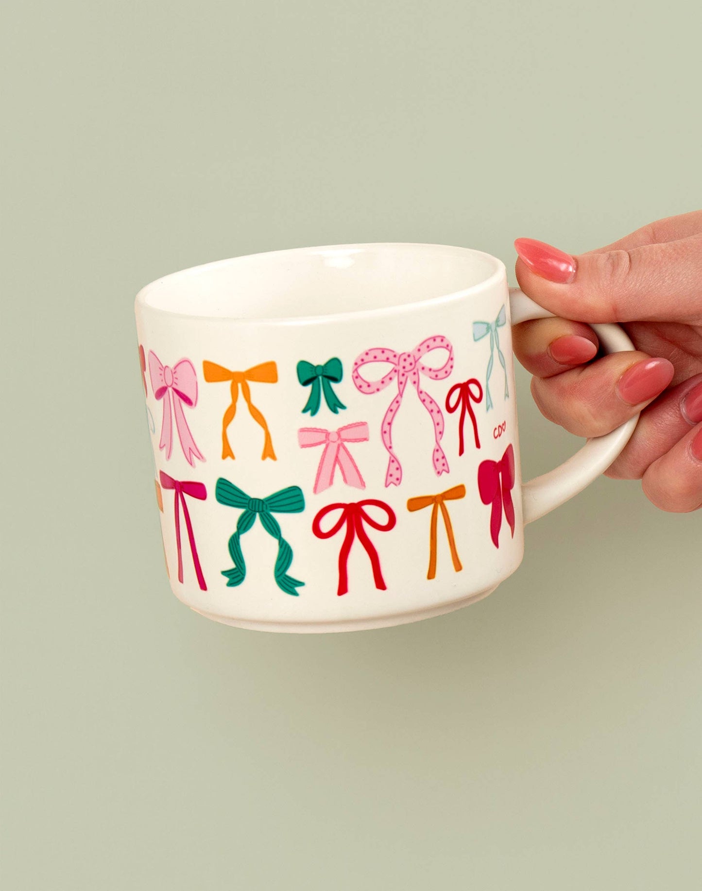 Ribbon Coquette Bows Mug - Cream