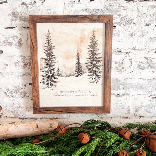 Luke 2:14 Glory to God Christmas Wood Sign