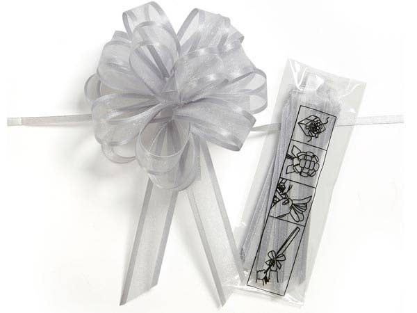 Sheer Satin Edge Gift Pull Bows