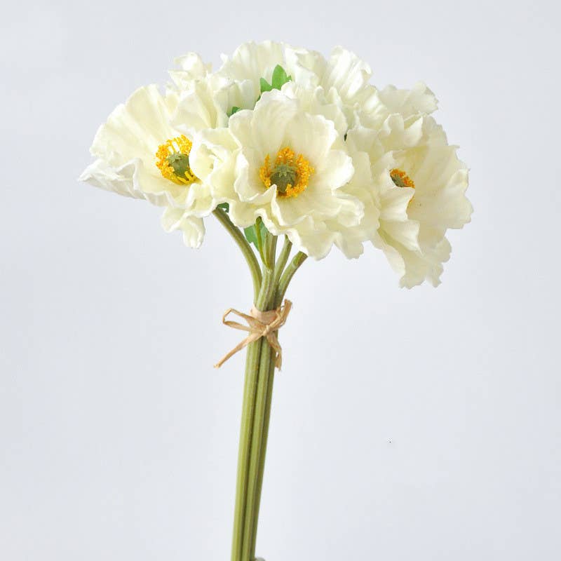 12‘’T Faux PU Real Touch Poppy Bunch, Spring Poppy Flowers