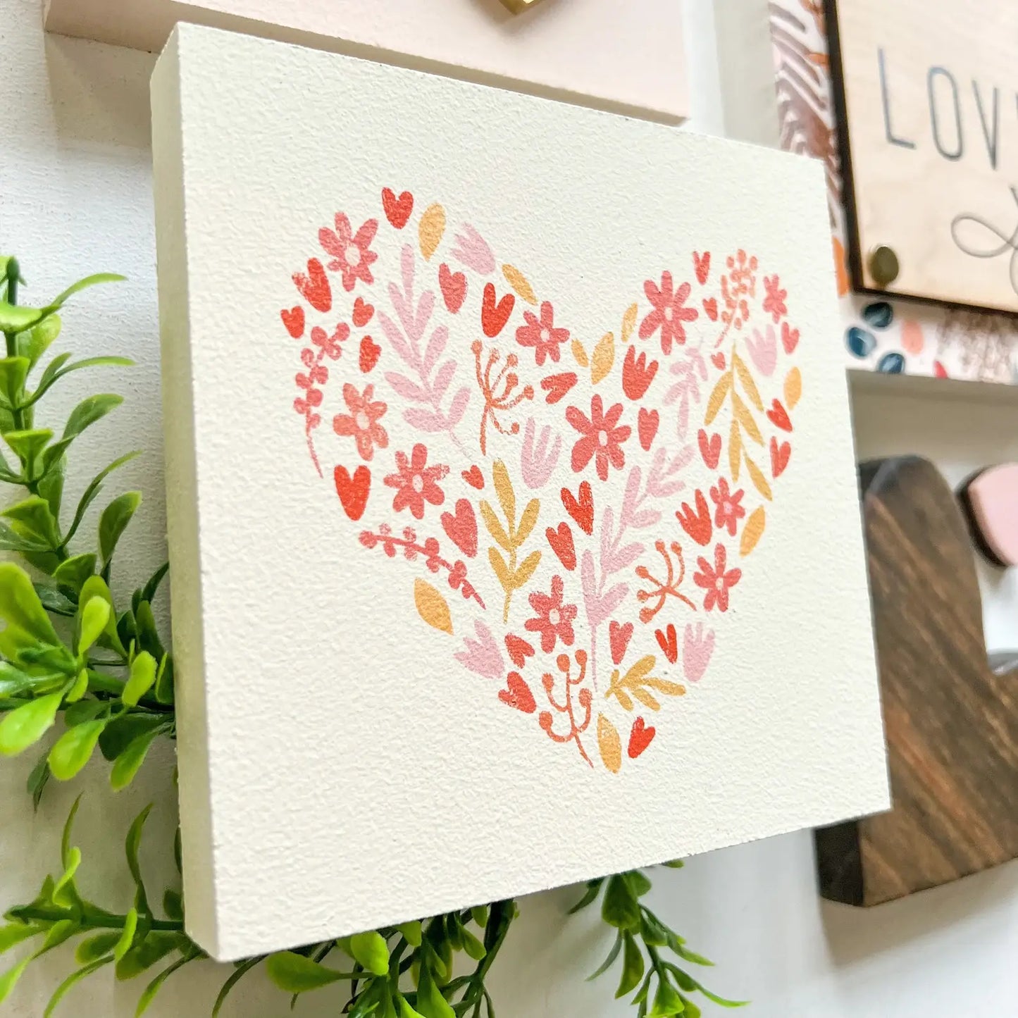 Valentines Day Mini Block Tiered Tray Signs