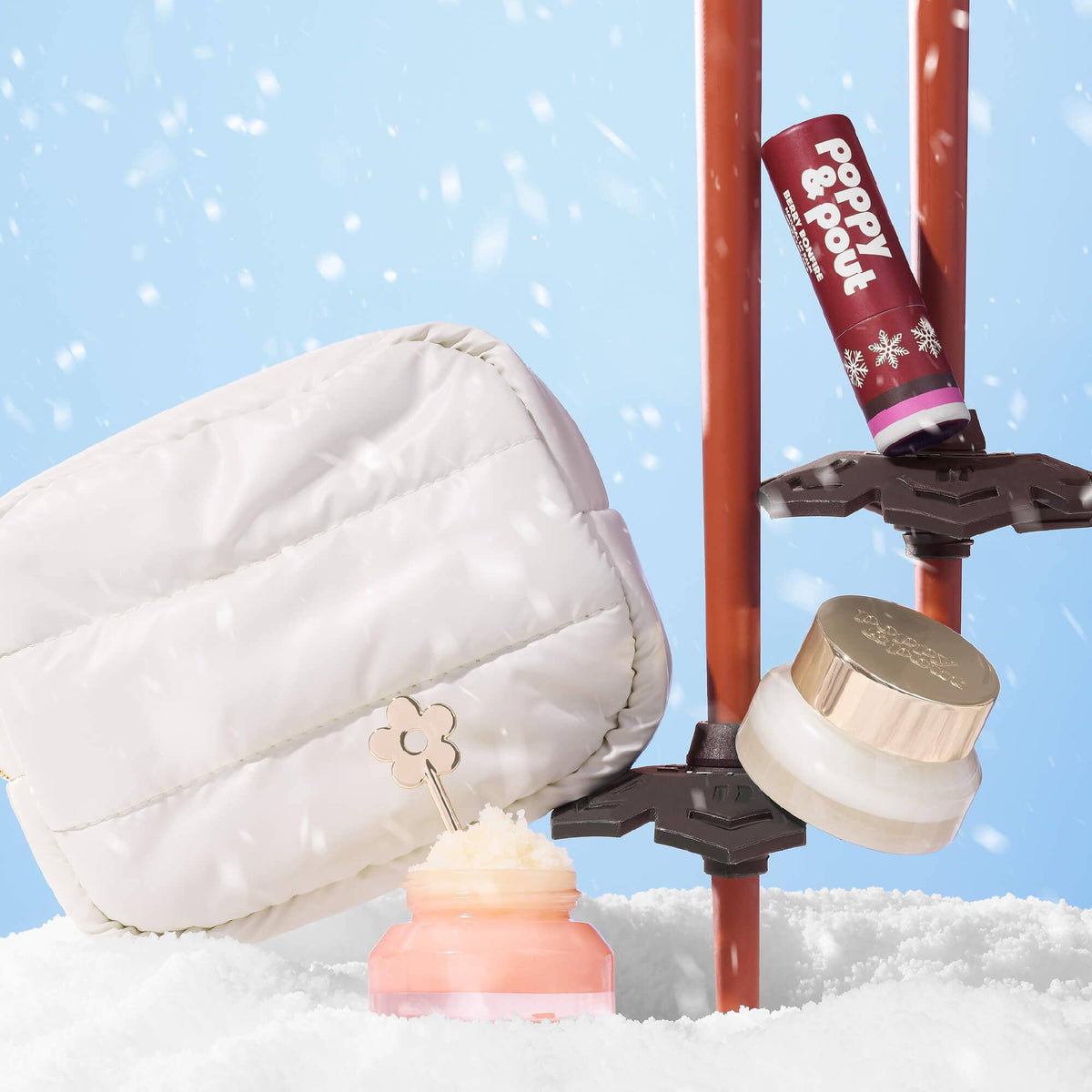 Puffer Bag Gift Set, Retro Ski, Berry Bonfire, Limited Edition