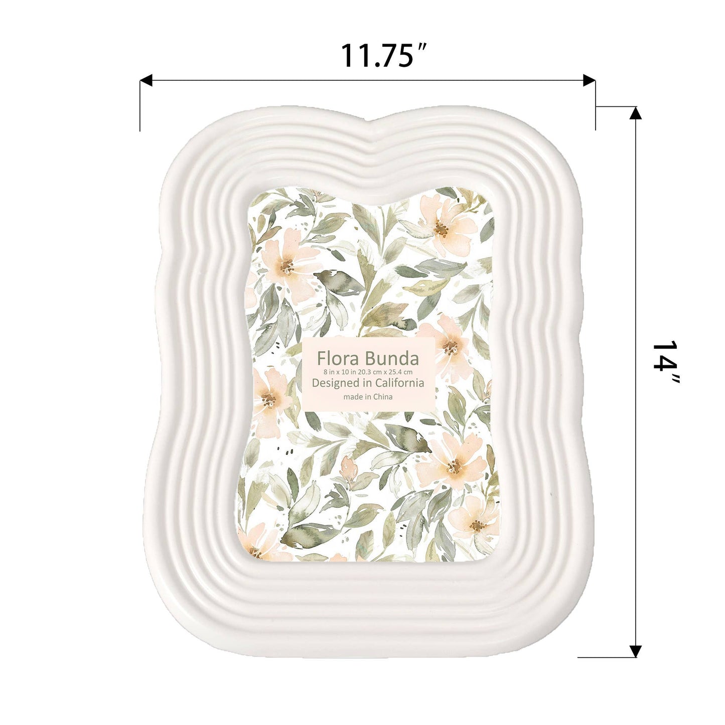 White Wavy Edge Ceramic Picture Frame