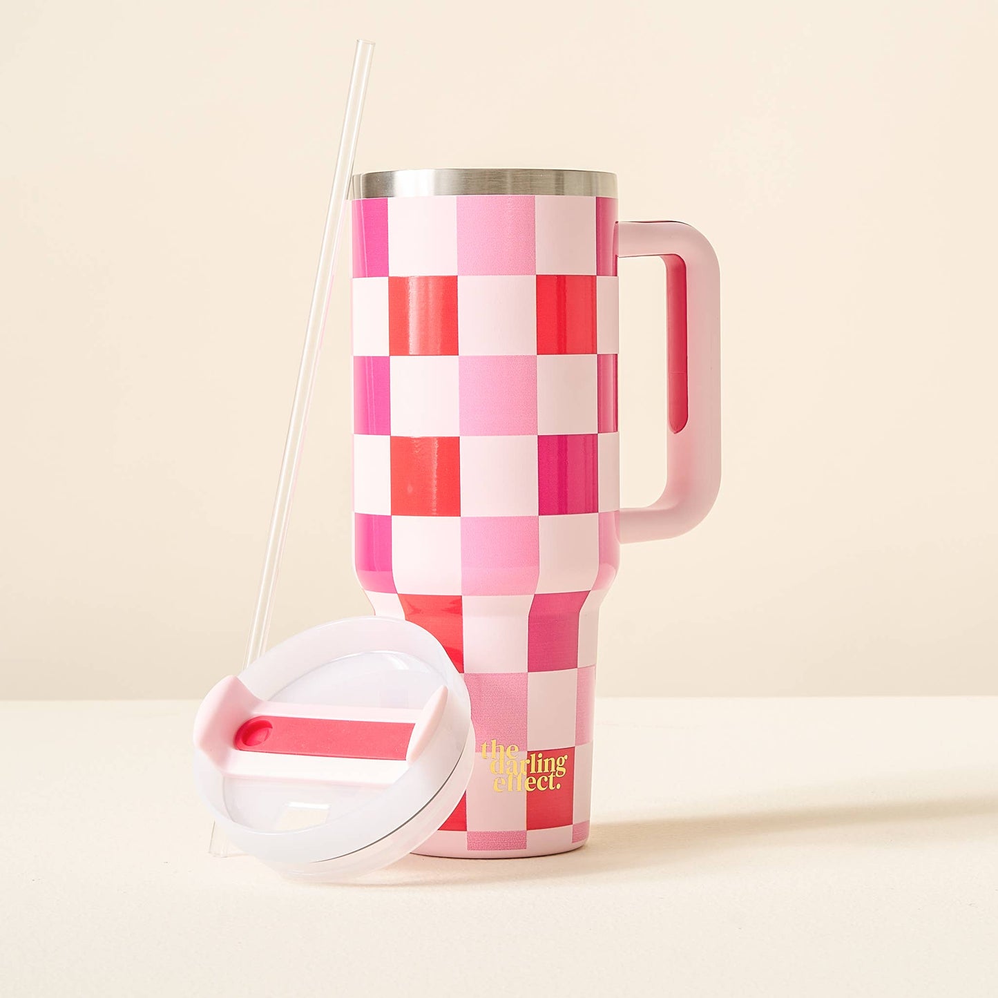 Take Me Everywhere Tumbler - Sweetheart Check