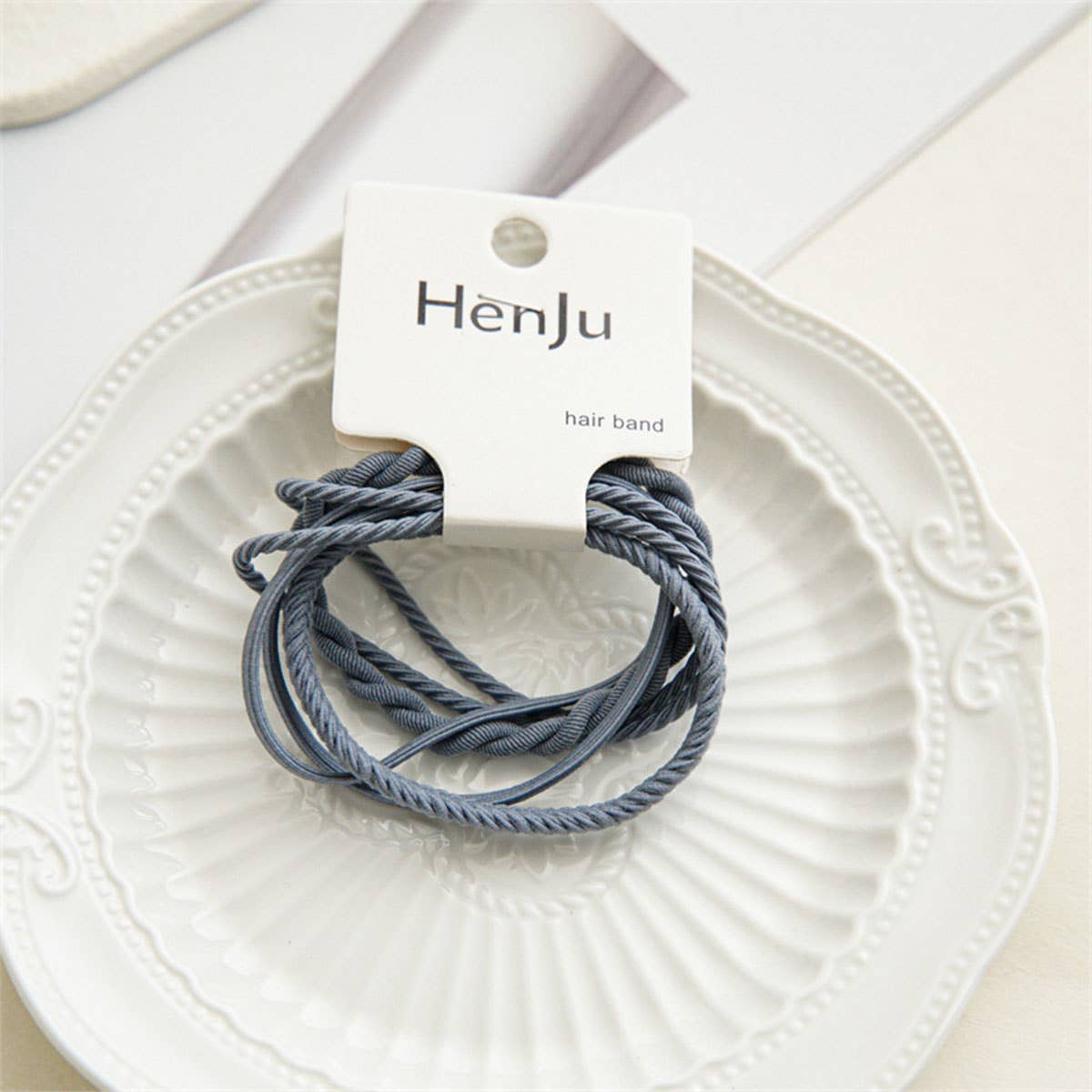 4PCS/SET SUPER STRETCHY ELASTIC SIMPLE HAIR TIES_CWAHA0334