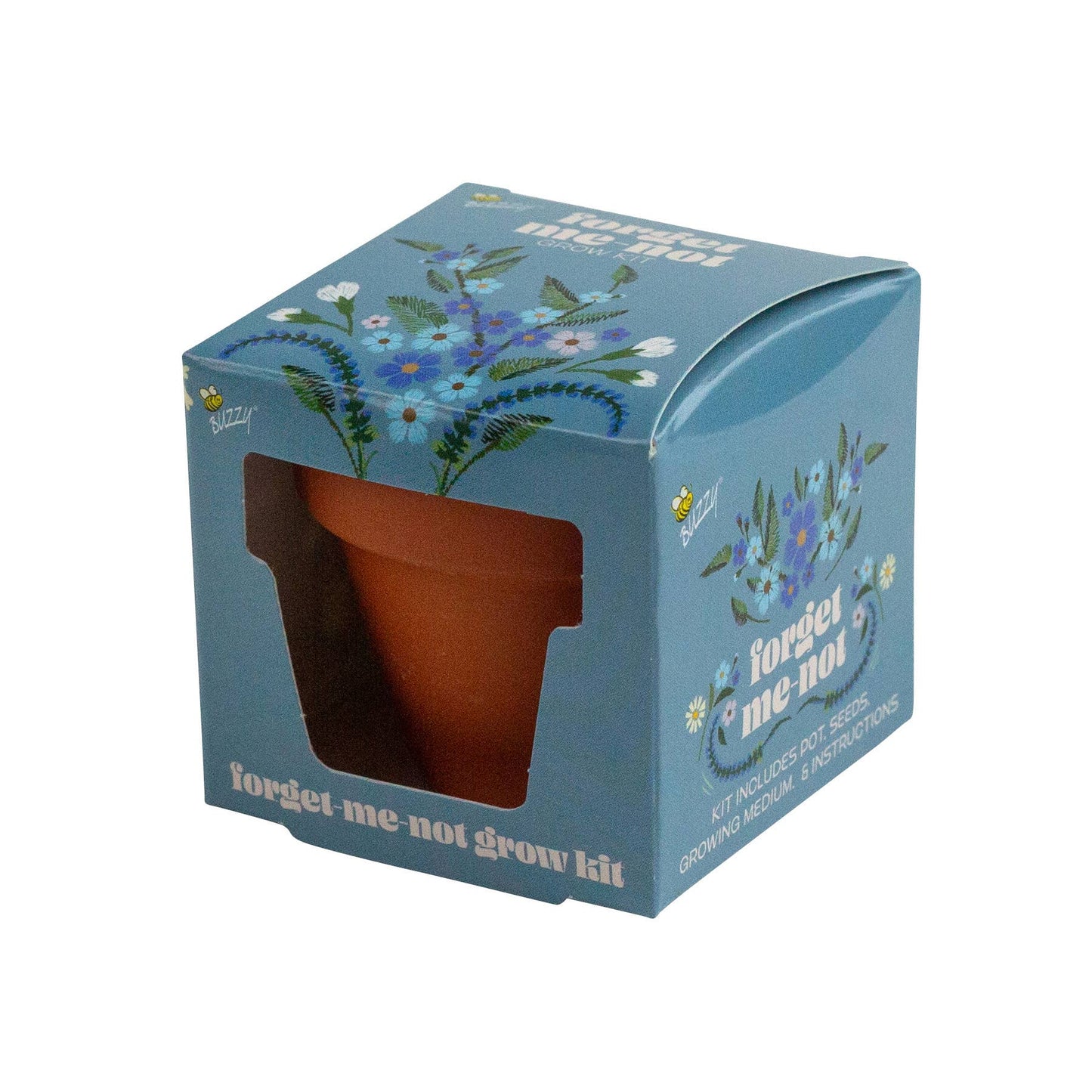 Mini Grow Pot Forget-Me-Not Kit | Indoor Flower Kit | Gift