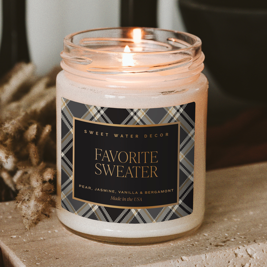 *NEW* Favorite Sweater 9 oz Soy Candle - Fall Decor