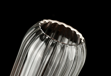 Stripes Clear Bud Vases, Borosilicate Light Weight Glass